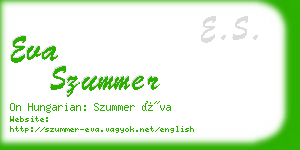 eva szummer business card